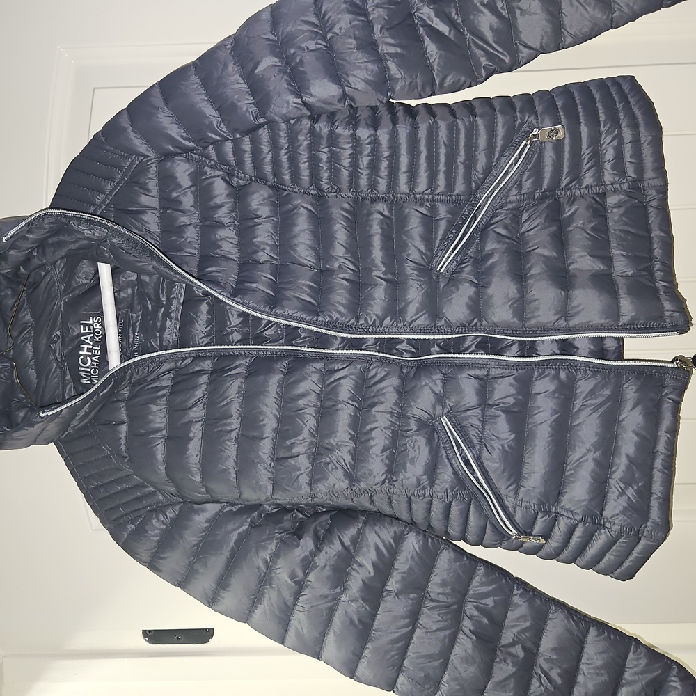 Dark Gray Packable Down Fill Jacket - image 1